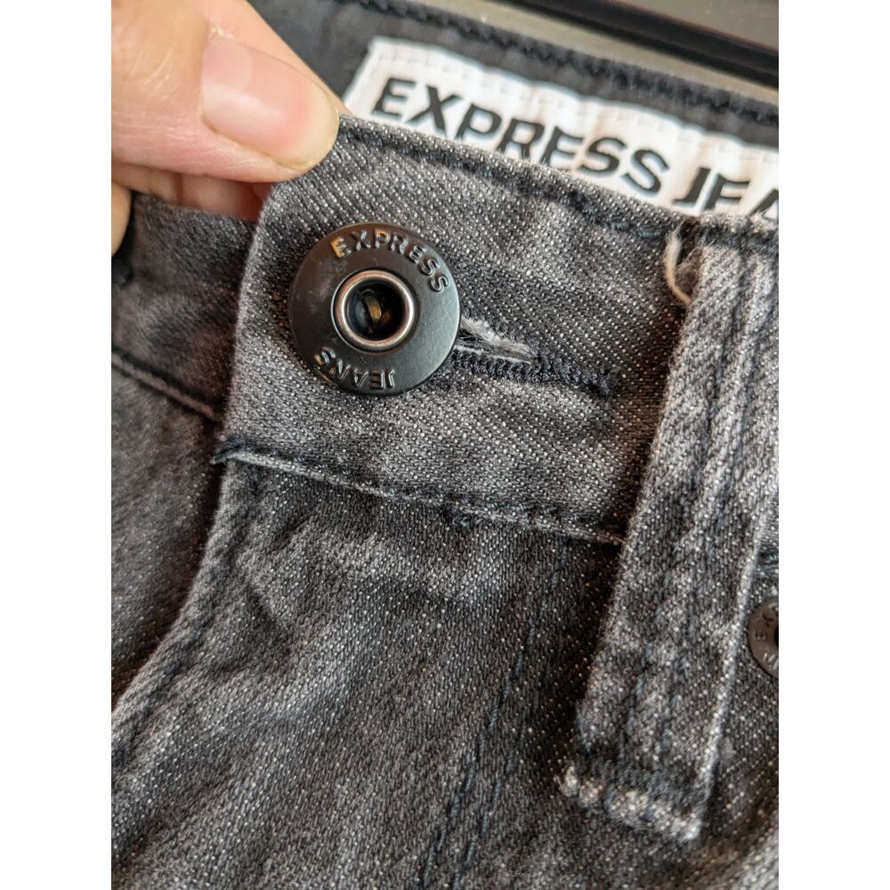 Express Rocco Slim Fit Straight Leg Jeans Men's Cotton Black Denim 30x32 - Picture 4 of 8